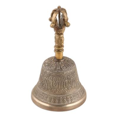 Novica Handmade Vintage Sound Decorative Brass Bell