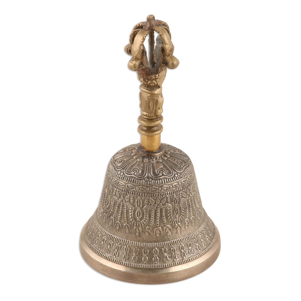 Novica Handmade Vintage Sound Decorative Brass Bell
