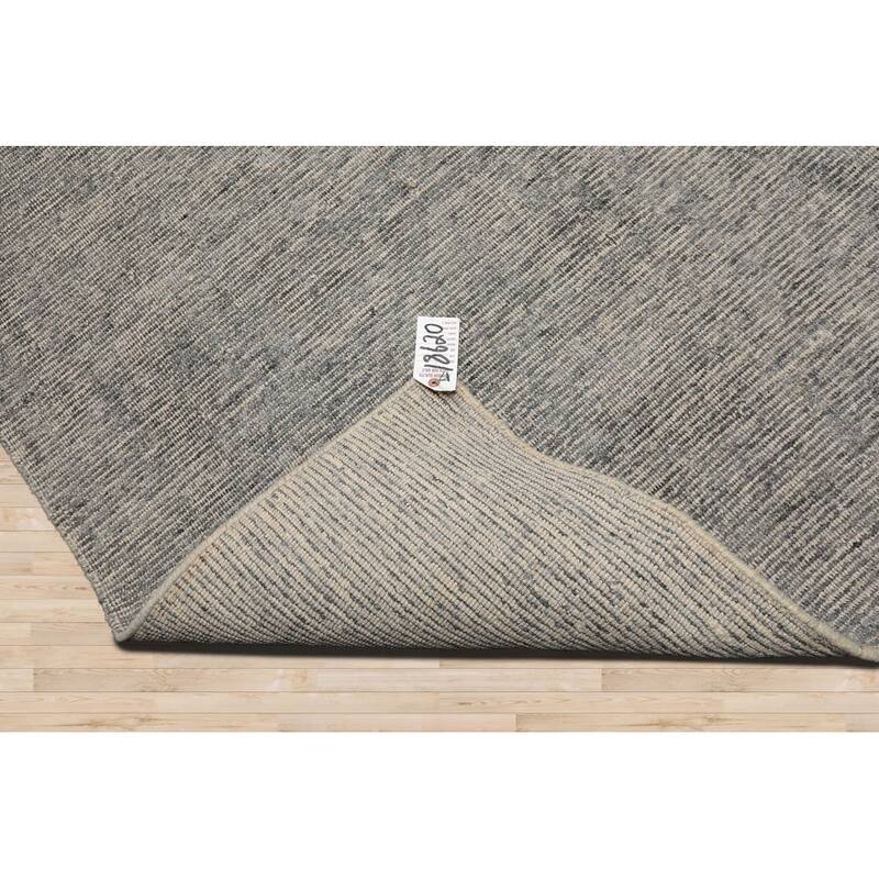 LoomBloom Hand Knotted Beige Wool Area Rug with Modern Ribbed Design - 5' 3'' x 7' 7''