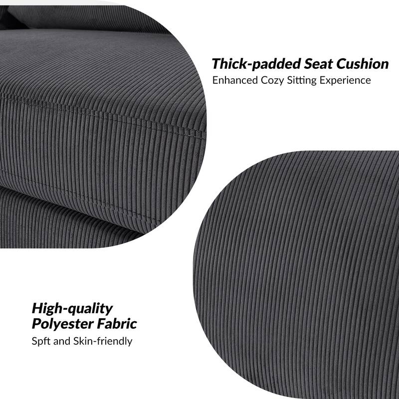 Cesare Modern 2-Piece Reversible Cushions Sectional with Storage by HULALA HOME