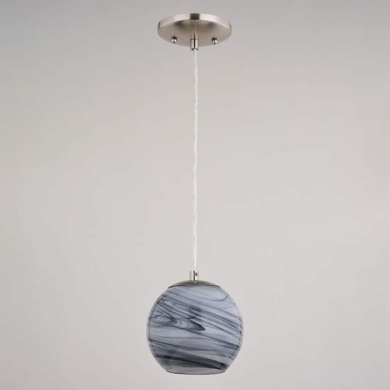 Vaxcel Lighting P0407 Milano 6" Wide Mini Pendant with Marble Glass