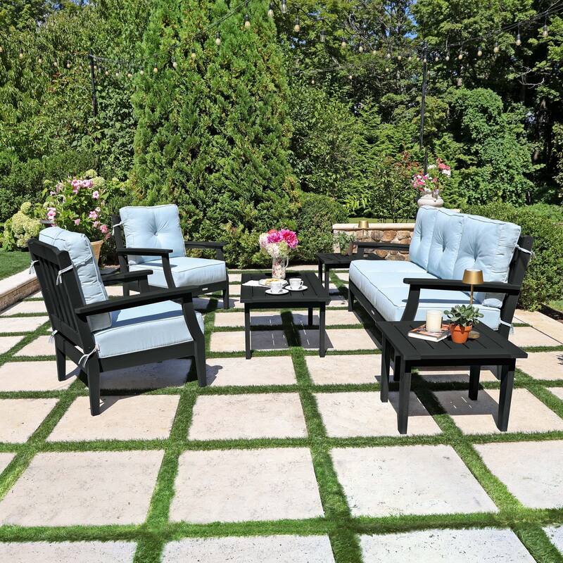 HIGHWOOD Lehigh 6-Piece Couch and Chair Deep Seating Set