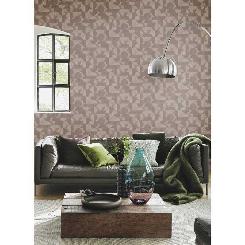 Advantage Barcelo Brown Circles Wallpaper