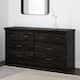 Versa Country Cottage 6-drawer Double Dresser - Rubbed Black