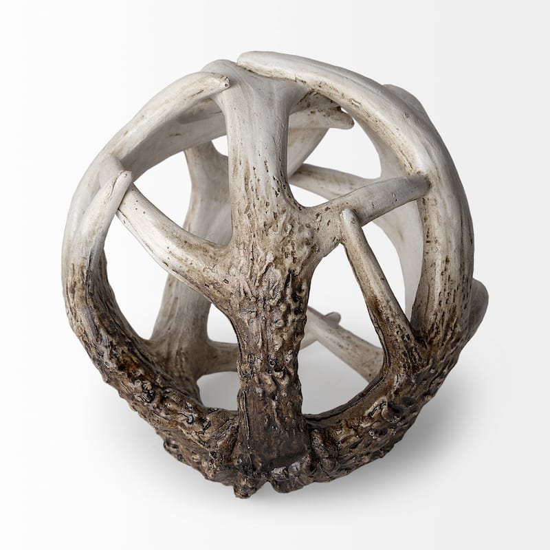 White Resin Antler Shaped Sculpture