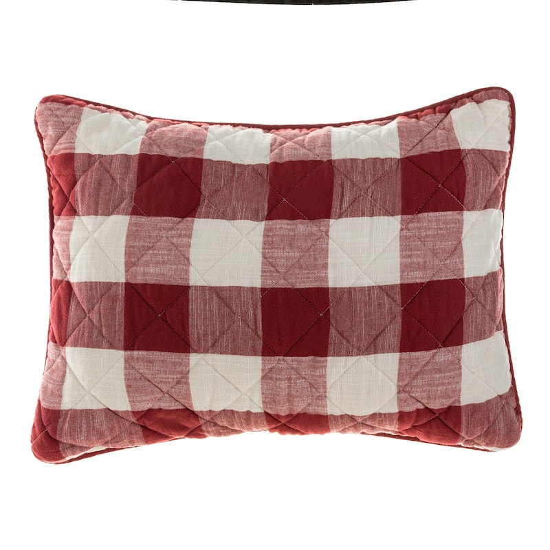 HULALA HOME 3 Piece Quilt Set with Plaid Patterns