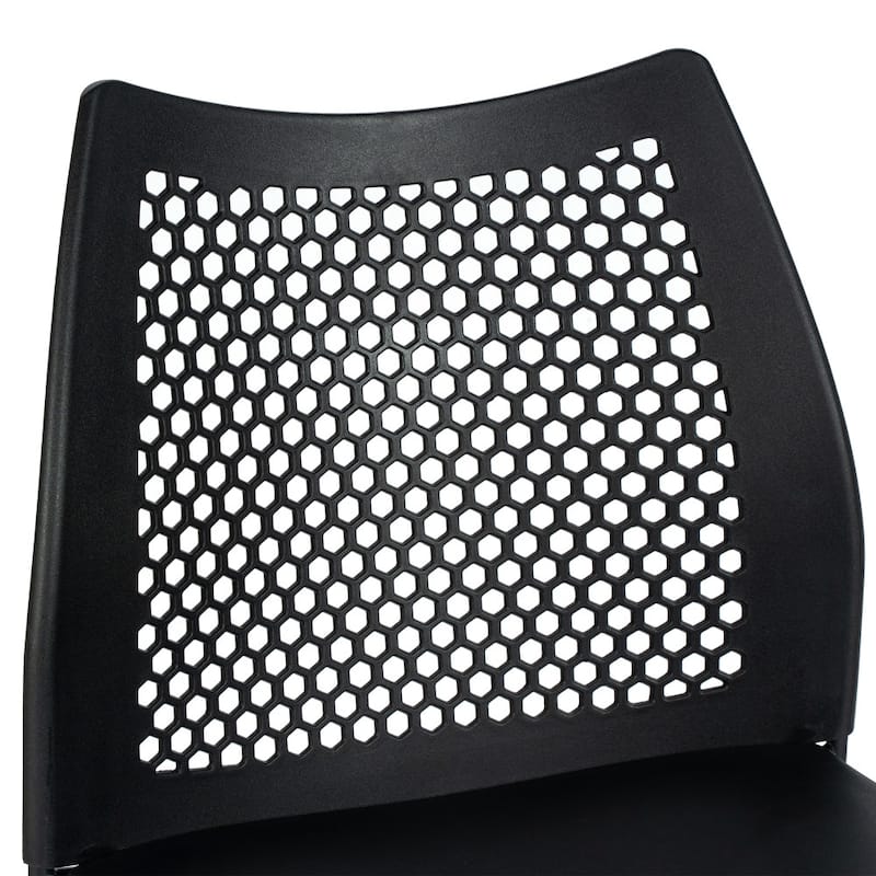Stackable Sled Base Counterstool with Vented Back and Integrated Footrest - 19.75"W x 22"D x 37.5"H