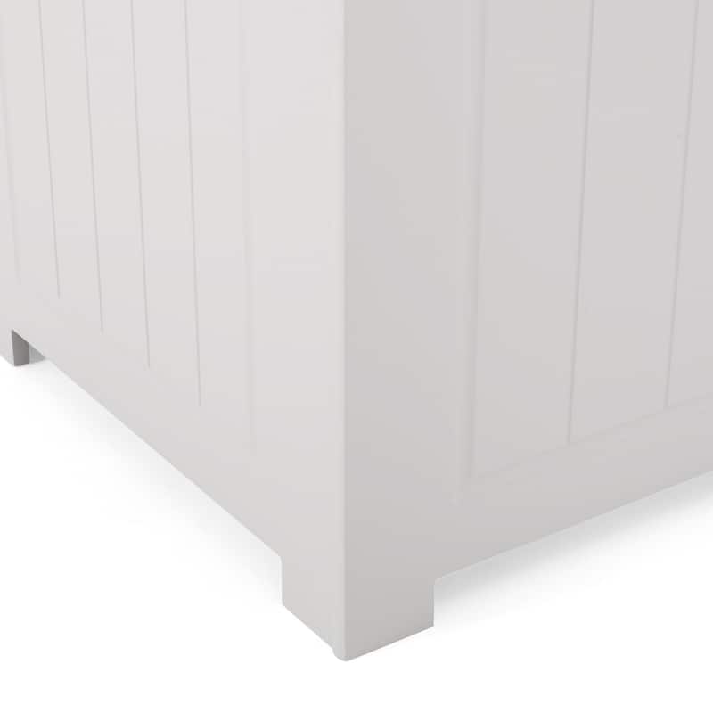 Roomfitters Freestanding Bathroom Storage Hamper with Lift-Top Lid and Side Handles, Moisture-Resistant Organizer, Gray
