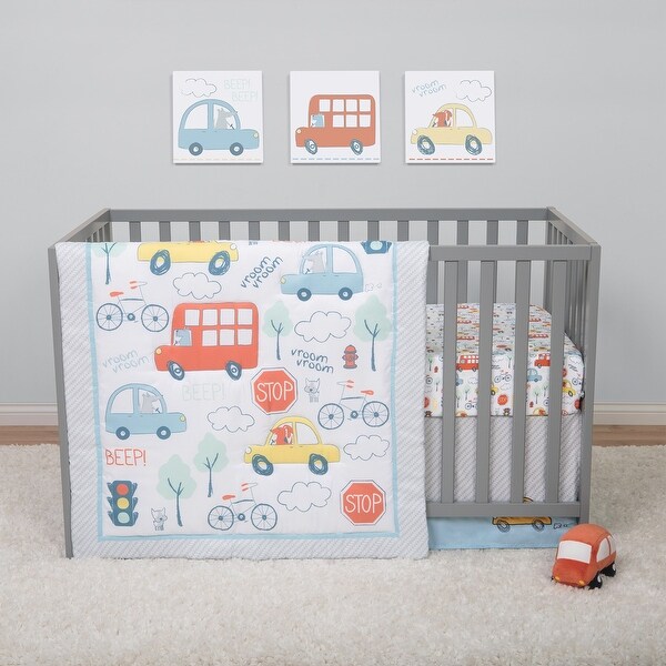 Beep Beep Transportation 4 Piece Crib Bedding Set Bed Bath Beyond 32441771
