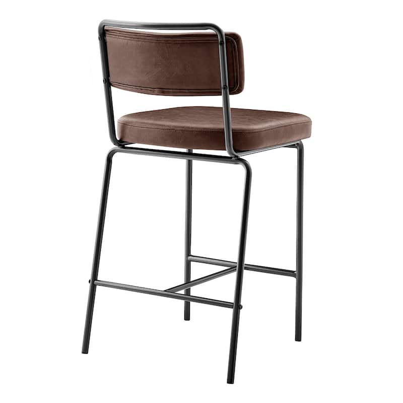 NPD Furniture Zander Faux Leather Counter Stool (Set of 4)