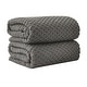 preview thumbnail 186 of 197, Linery & Co. Cotton Diamond Waffle Texture Bath Towels
