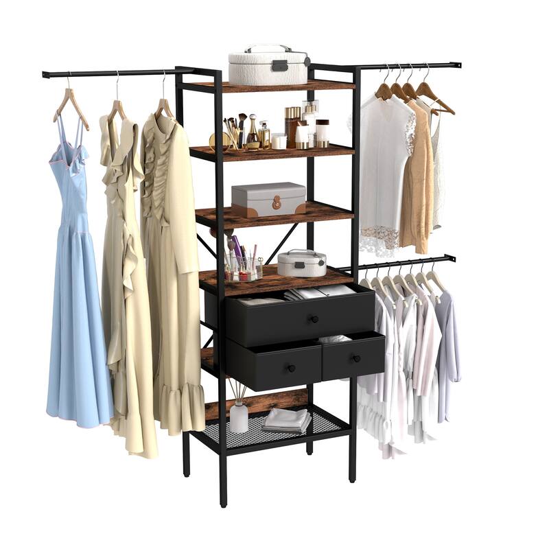 Moasis Closet System with Drawers & Clothing Rack