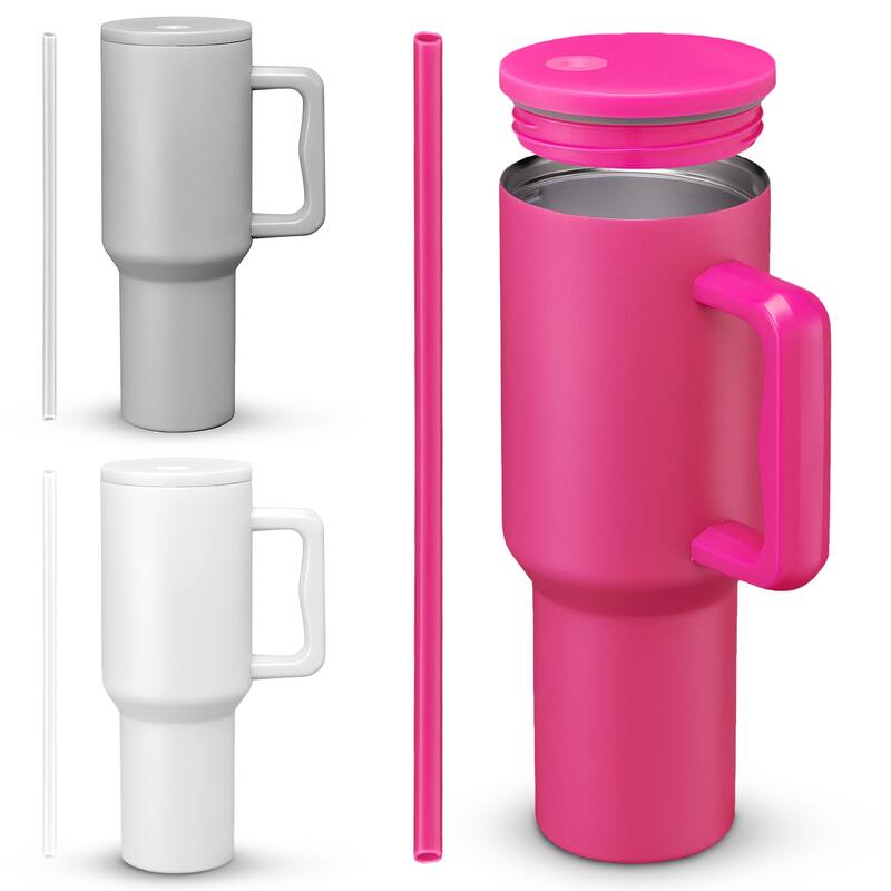 Cheer Collection Insulated Tumbler with Reusable Straw