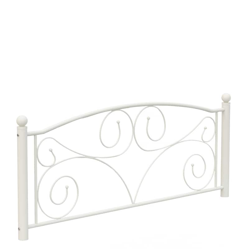 Full Size Metal Platform Bed Frame with Wrought Iron-Art Headboard/Footboard, No Box Spring Required