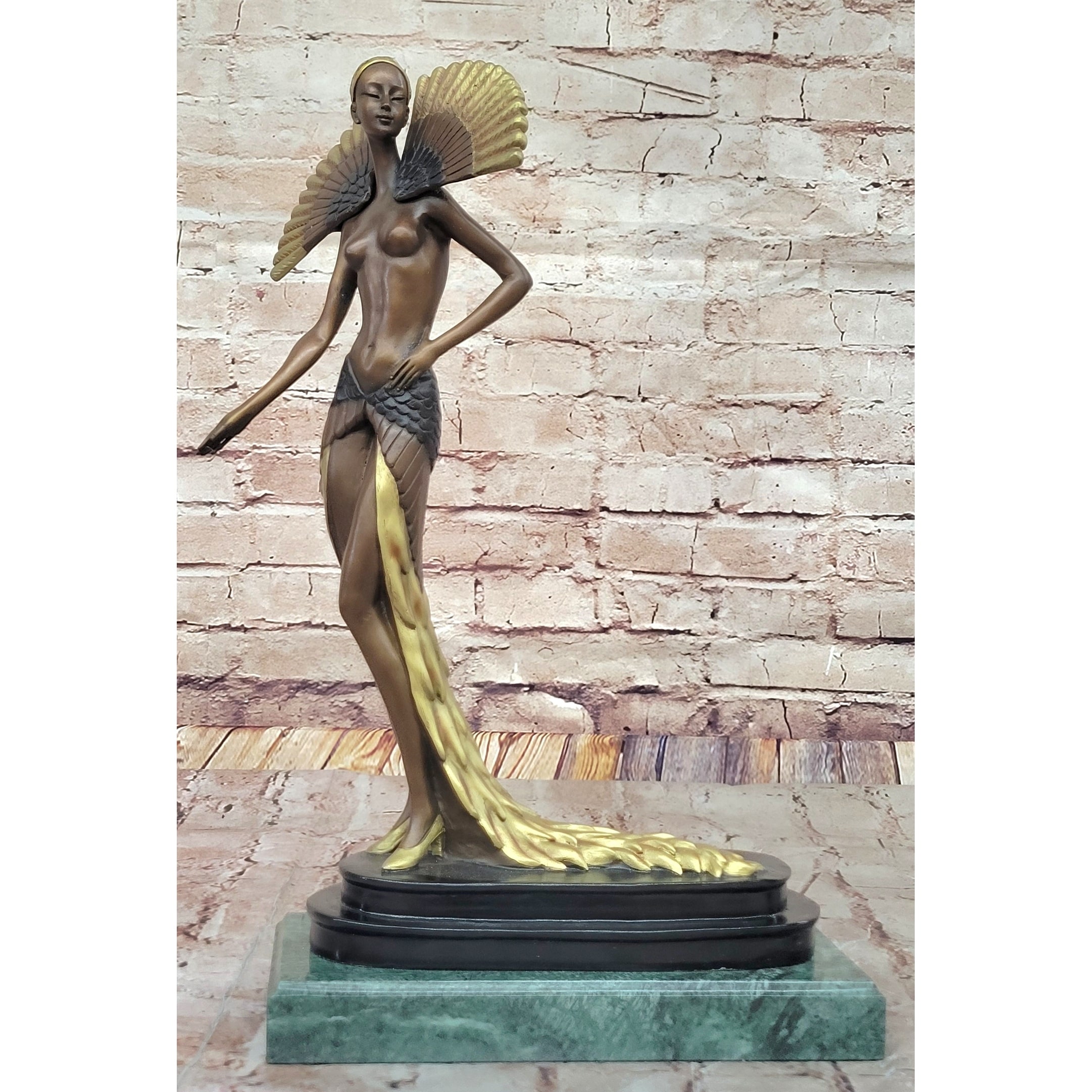 J. Erte Bronze Goddess Sculpture undefined Art Nouveau Inspired