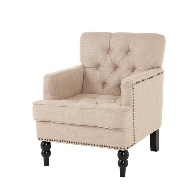 Malone Tufted Back Fabric Club Chair by Christopher Knight Home - 28.00 L x 29.50 W x 33.50 H