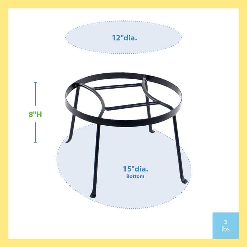 Achla Designs Indoor Outdoor Diamond Shaped Argyle Plant Stand I, 8 Inch Tall, Roman Bronze Powder Coat Finish