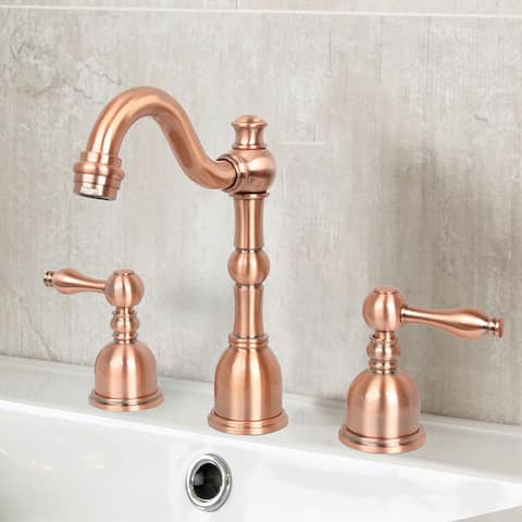 Widespread Two-handle Copper Bathroom Faucet