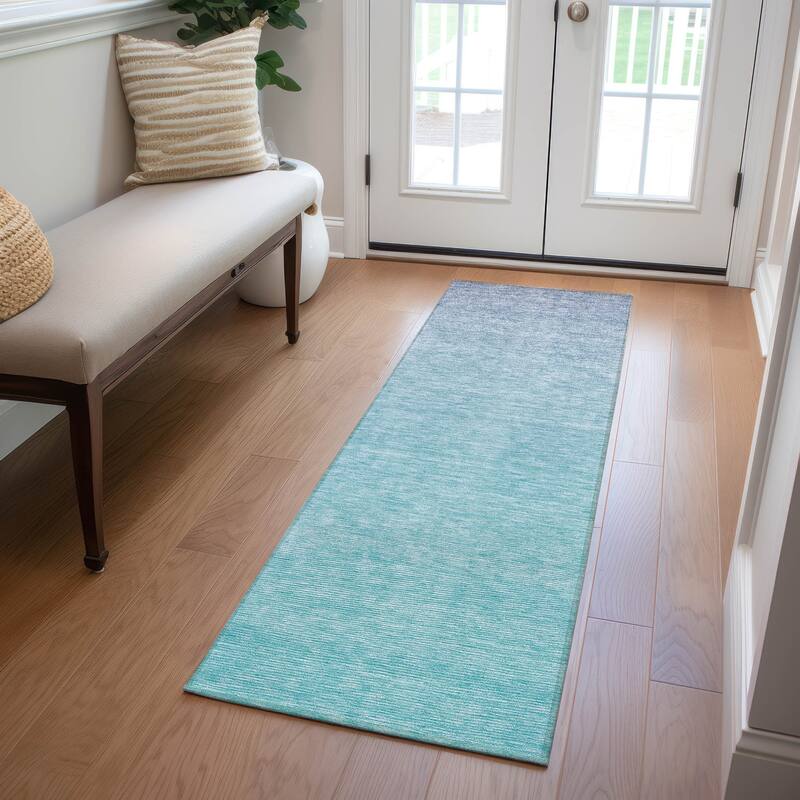 Machine Washable Indoor/ Outdoor Chantille Ombre Solid Rug