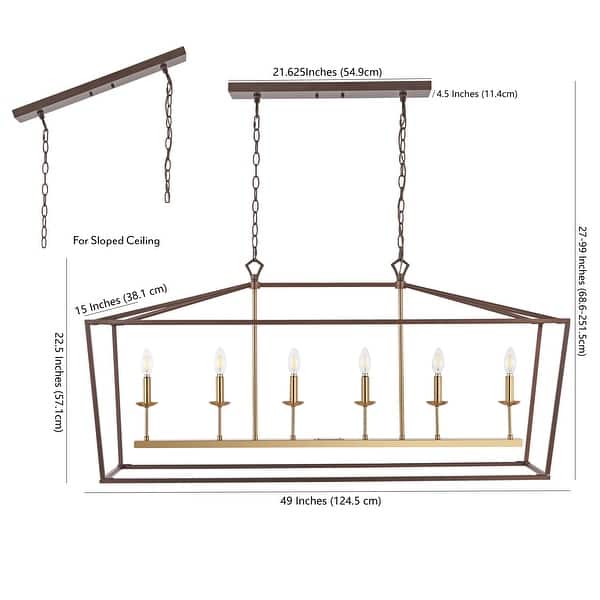 dimension image slide 11 of 17, Marion Lantern Metal LED Pendant, by JONATHAN Y