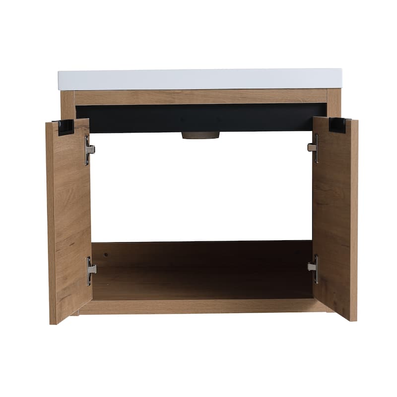Beingnext 24"/30"/48" Bathroom Vanity with Sink, Floating Bathroom Vanity With Soft Close Door