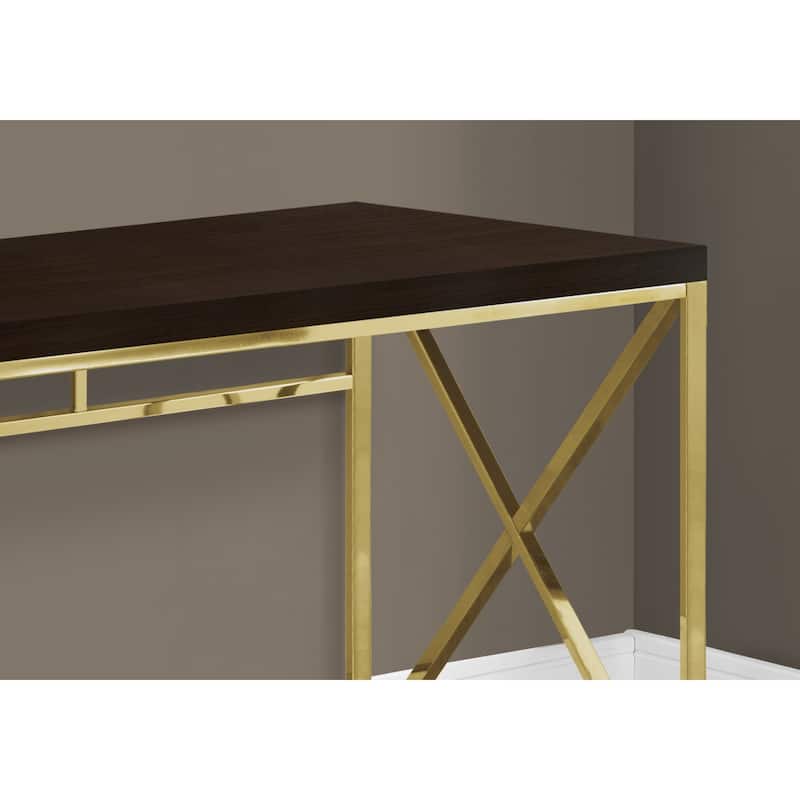 Modern Computer Desk Set - Home Office Desk with Storage Drawers - Small Space Desk - Espresso Finish