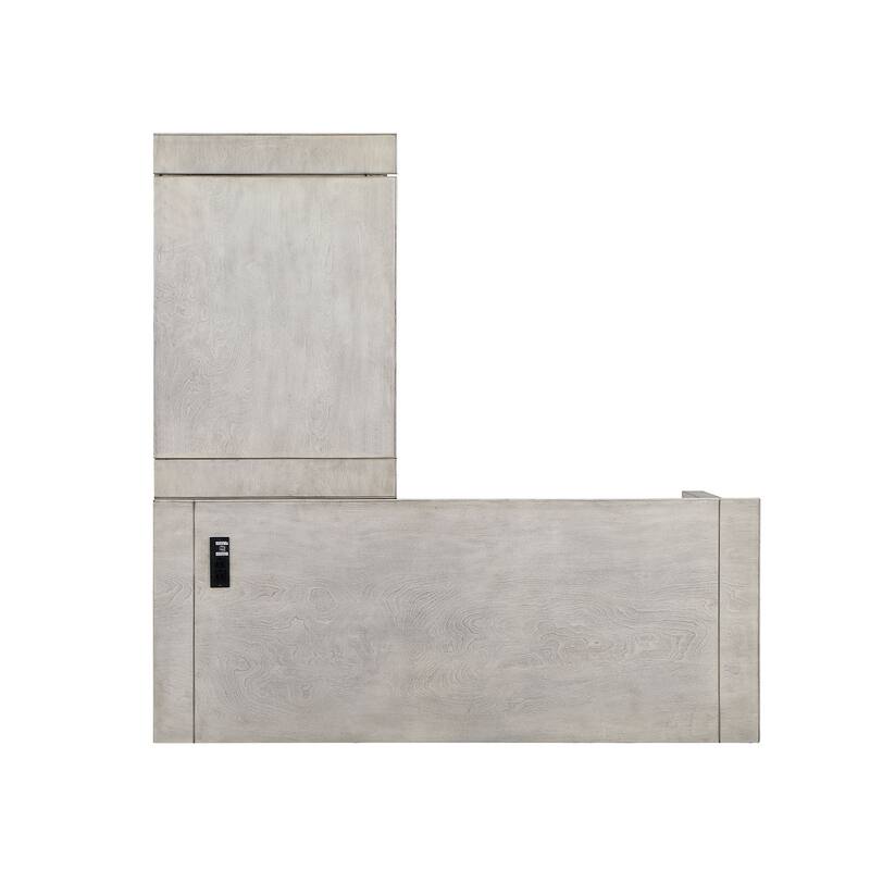 GDFStudio - Transitional Computer Desk with Lift-Top Design, USB Port & Power Outlet, Dovetail Drawer Storage