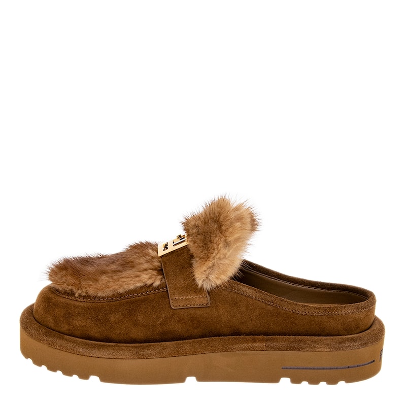 Fendi Après Chic Suede Sabots