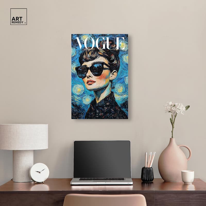 Starry Night Icon Canvas by Art Remedy, Gallery Wrapped