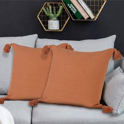Sevita Sundaze Tasseled Cotton Throw Pillow, Set of 2
