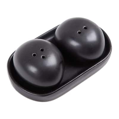 Novica Handmade Soft Seasoning At Night Ceramic Salt And Pepper Set (3 Pieces)