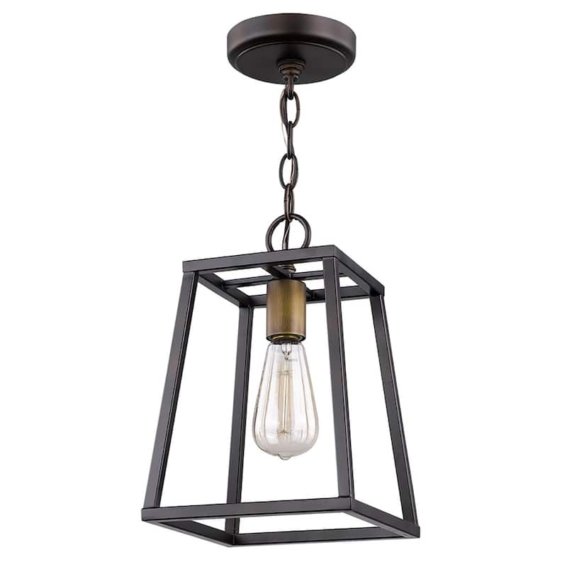 HomeRoots Antique Bronze Metal Tapered Hanging Light - 8' X '12.25' X '8