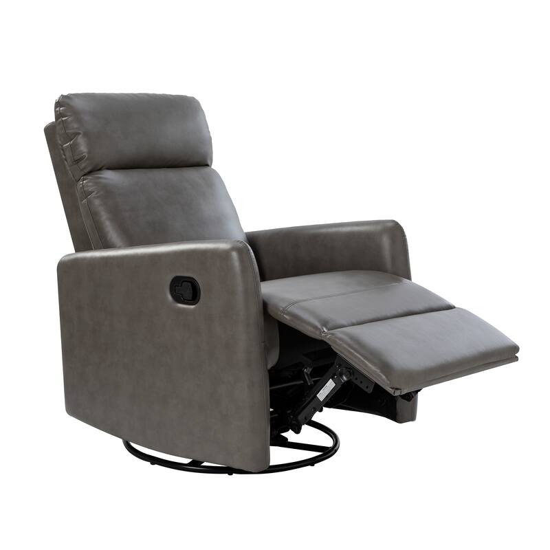 Lyle Manual Swivel Recliner with Metal Base