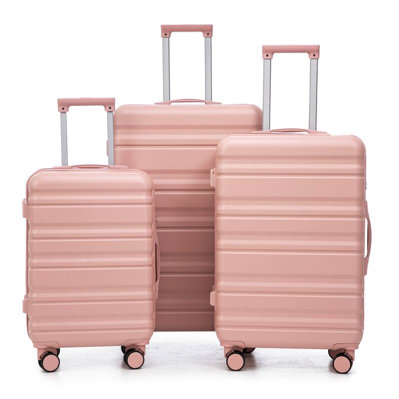 3 Piece Luggage Set Carry on Suitcase with ABS hardshell, Spinner Wheels & TSA Combination Lock