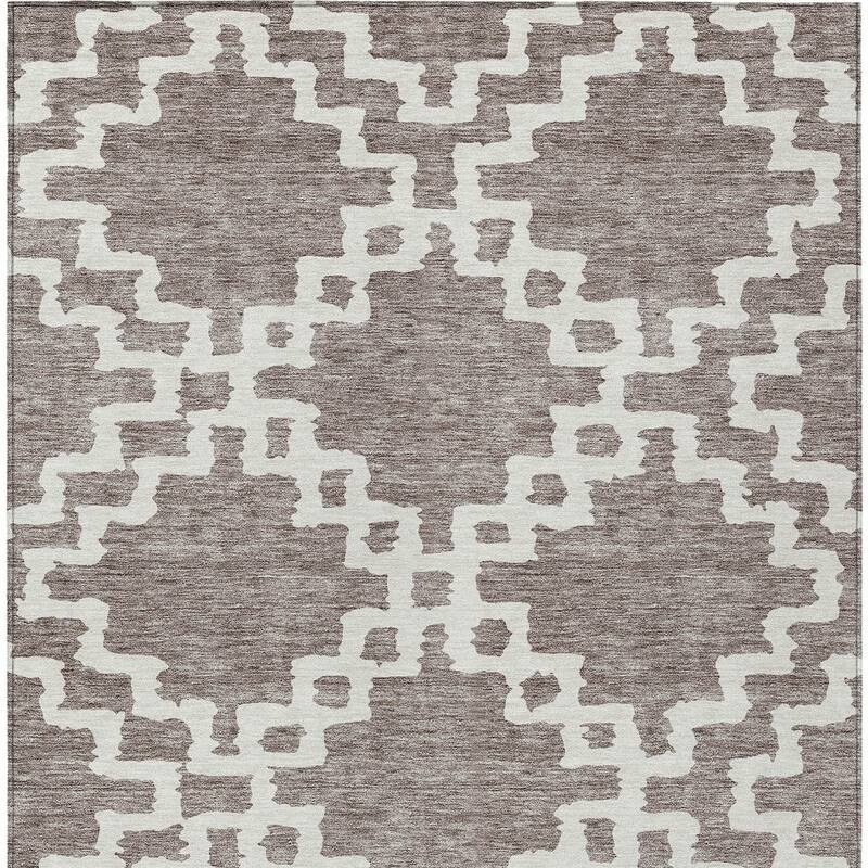 HomeRoots Geometric Transitional Rectangle Outdoor Rug