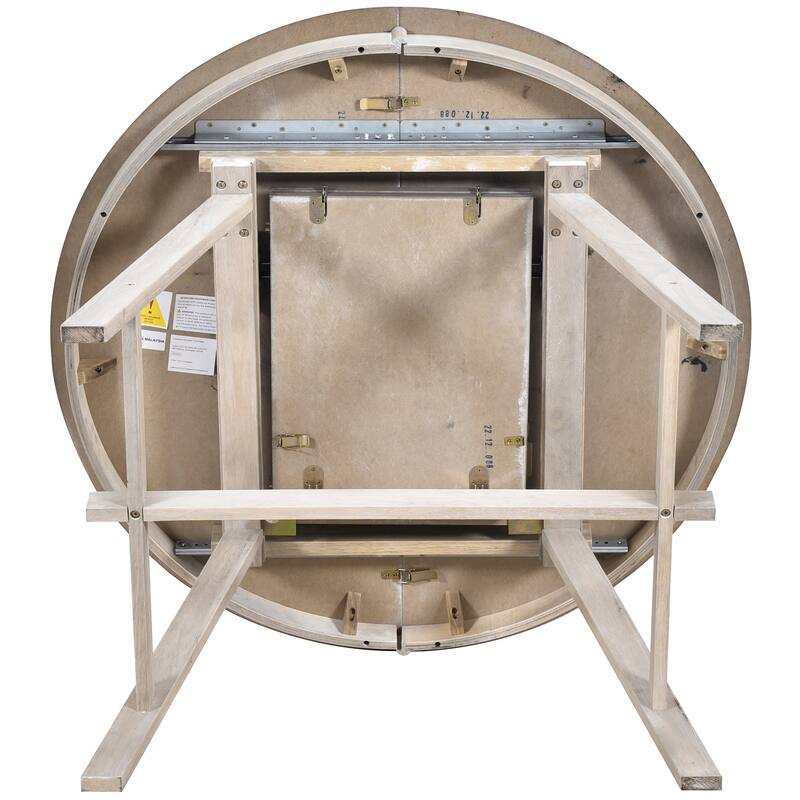 Wood Dining Table Round Extendable Dining Table