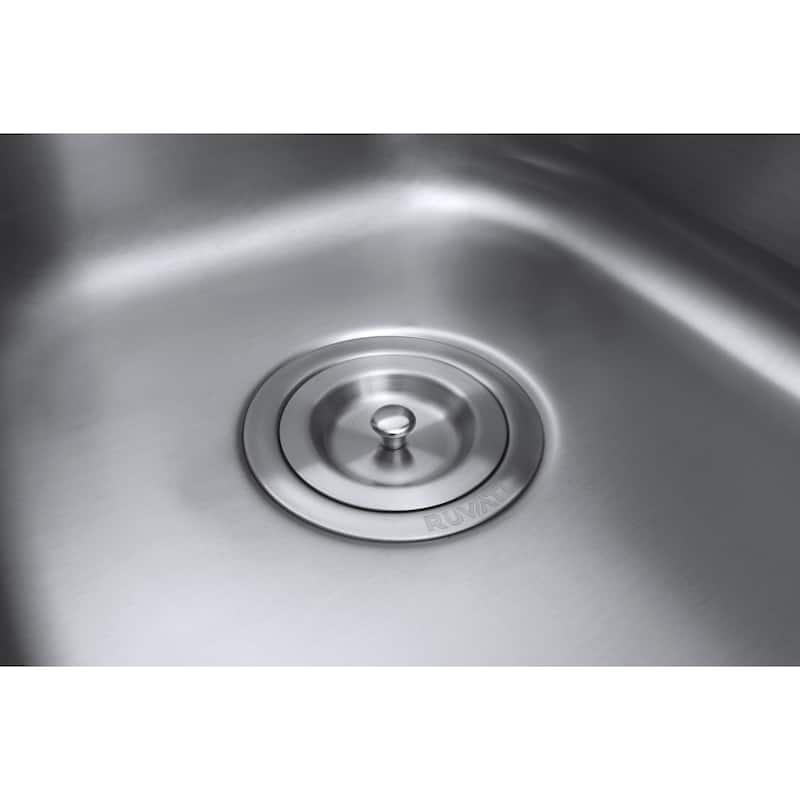 Ruvati 34-inch Undermount 40/60 Double Bowl 16 Gauge Stainless Steel Kitchen Sink - RVM4605 - 33-5/8″ x 20-1/2″