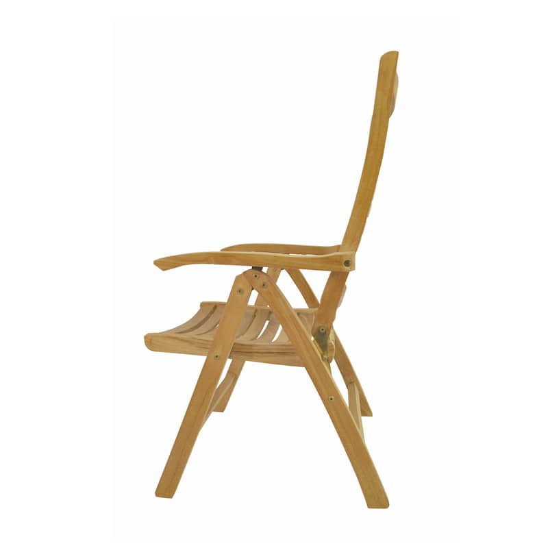 Carina Teak Outdoor Reclining Dining Chair - N/A