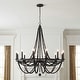 preview thumbnail 18 of 25, Acroma 12-light Farmhouse Empire Beaded Chandelier Aged Zinc