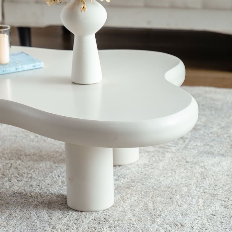 39.37"Cloud Coffee Table Modern Coffee Table Easy Assembly Coffee Table