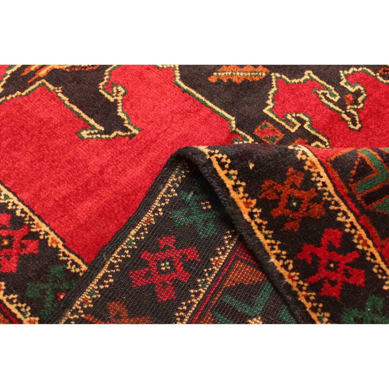 ECARPETGALLERY Hand-knotted Teimani Red Wool Rug - 3'8 x 6'4