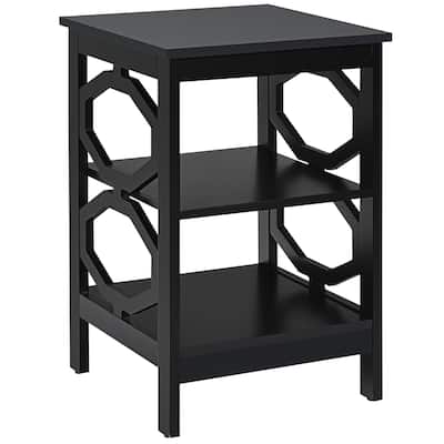 Costway 3-tier Nightstand Sofa Side End Accent Table Storage Display
