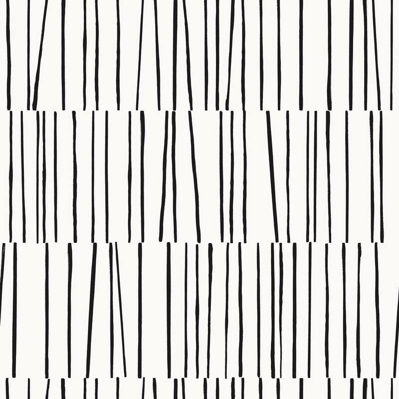 Tempaper Shift by Bobby Berk Peel and Stick Wallpaper - 15 sq. ft. - White & Black - 15 sq. ft.