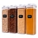 preview thumbnail 8 of 6, Cheer Collection Set of 4 Uniform Size Airtight Food Storage Containers White