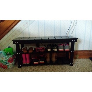 Copper Grove Cranesbill Mudroom Shoe Storage Bench