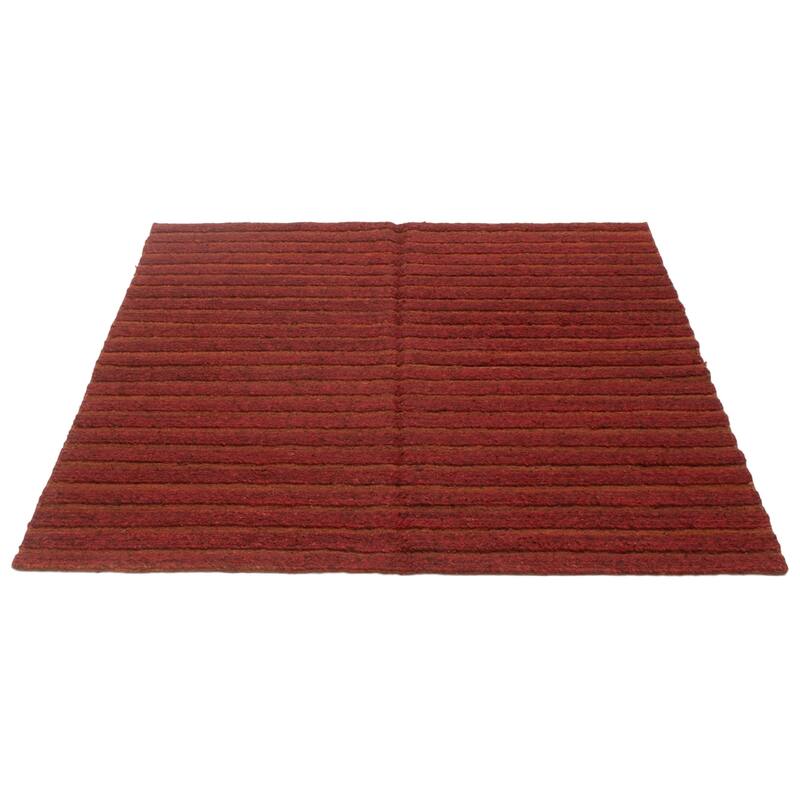ECARPETGALLERY Flat-Weave Natural Red Wool Tapestry Kilim - 6'7 x 6'4