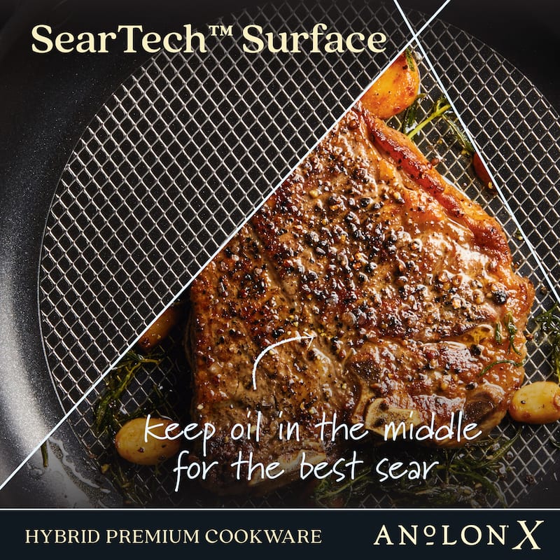 Anolon X Hybrid Nonstick Induction Frying Pan - 8.25 Inch - Charcoal Gray