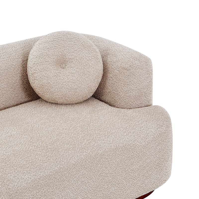 Christopher Knight Home - Polyster Upholstered 3-Seater 84.57" Compressed Sofa with Solid Rubberwood Base