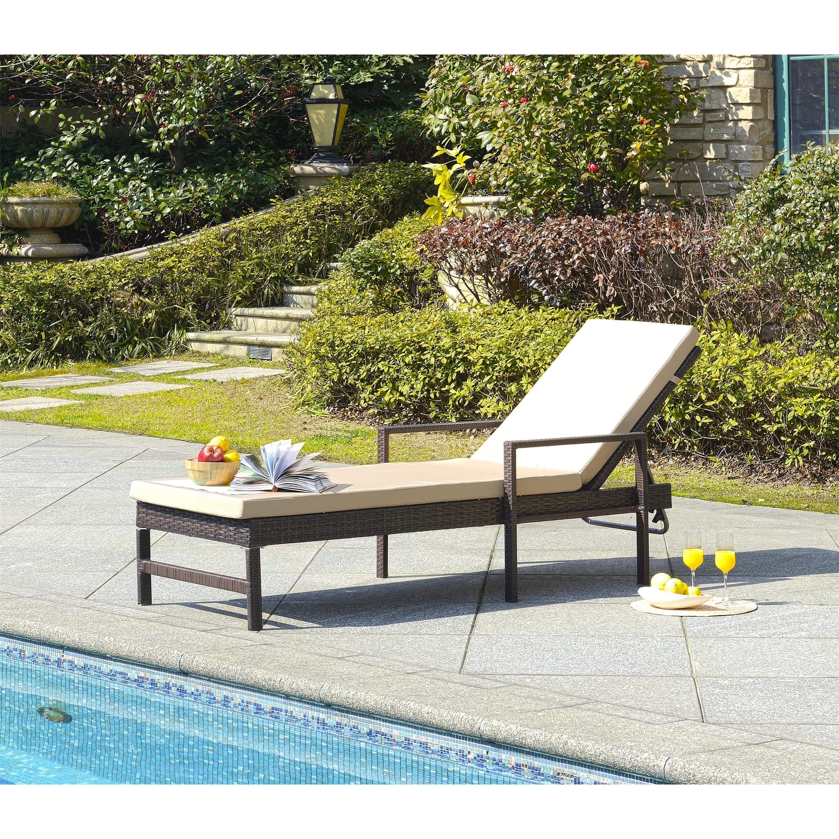 Pair of rattan sun hotsell loungers