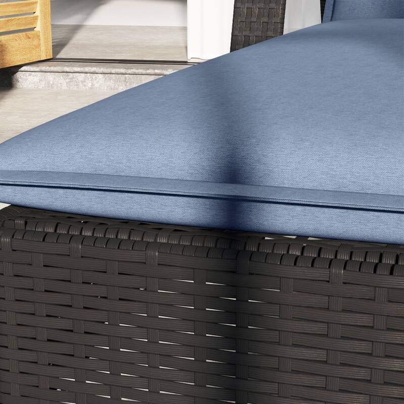 Outsunny Outdoor Lounge Chair Cushion Set of 2, UPF50+ 200gsm Fabric and 25D High-Density Foam